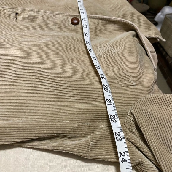 Mens Brooks Brothers Tan Corduroy Blazer with Knot Buttons, Flawed. 48R - Picture 13 of 15